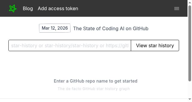 Screenshot of star-history.com