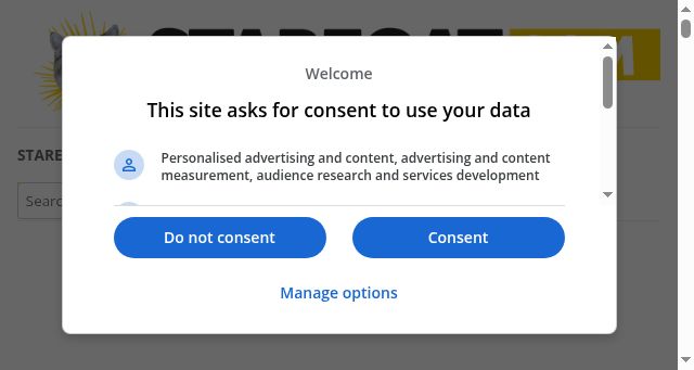 Screenshot of starecat.com