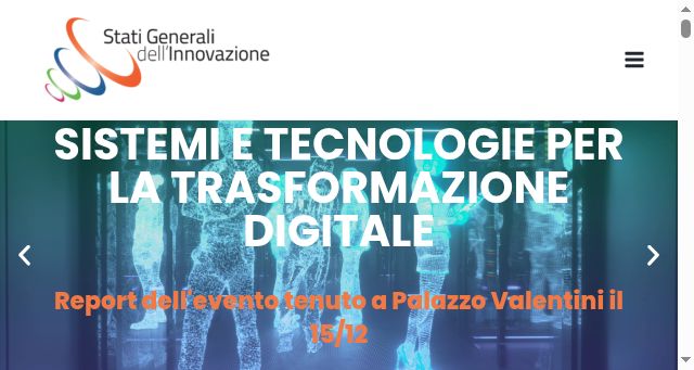 Screenshot of statigeneralinnovazione.it