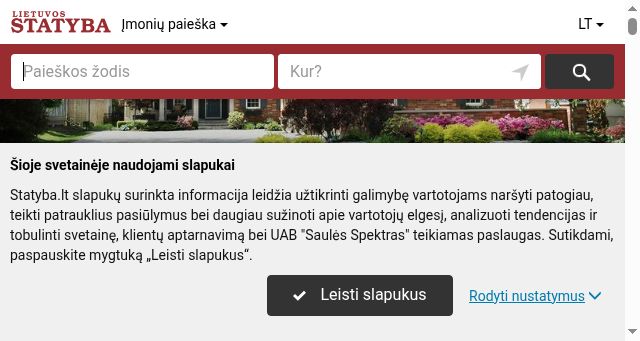 Screenshot of statyba.lt