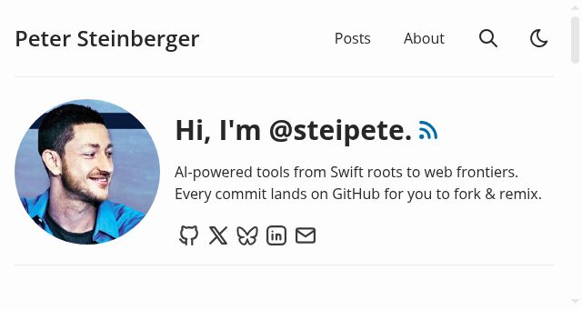 Screenshot of steipete.me