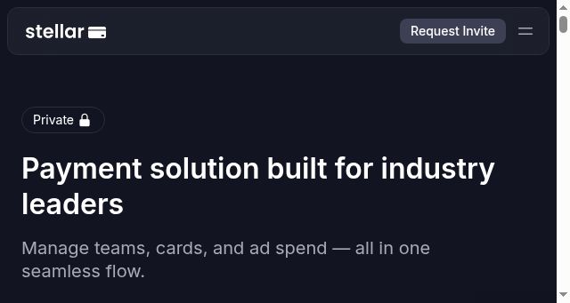Screenshot of stellarcard.io