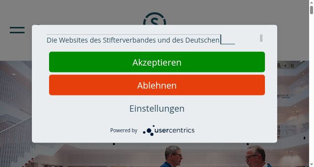 Screenshot of stifterverband.org