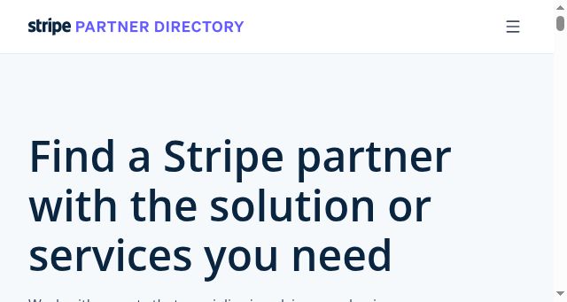 Screenshot of stripe.partners