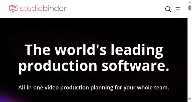 Screenshot of studiobinder.com