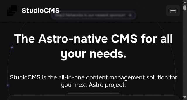 Screenshot of studiocms.dev