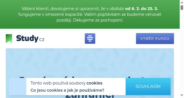 Screenshot of study.cz