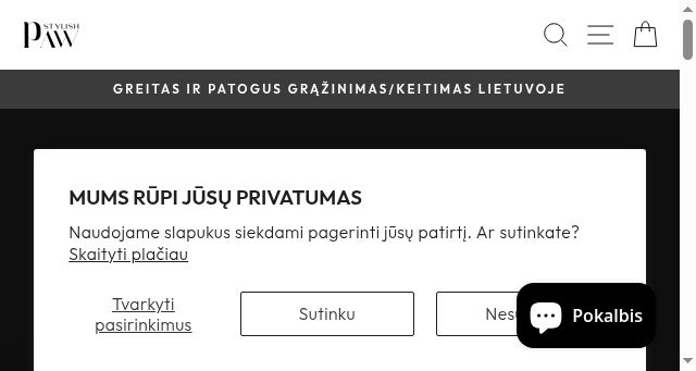 Screenshot of stylishpaw.com
