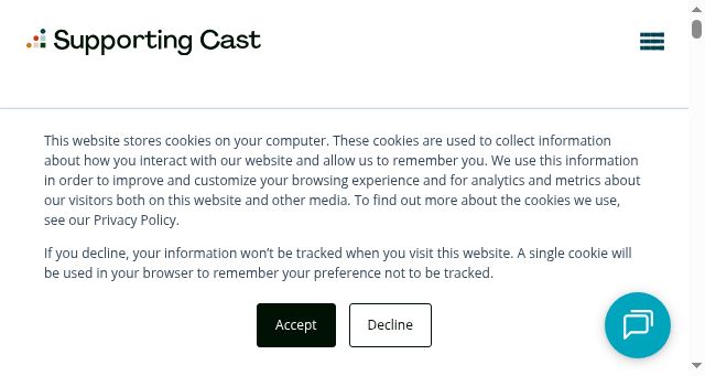 Screenshot of supportingcast.fm