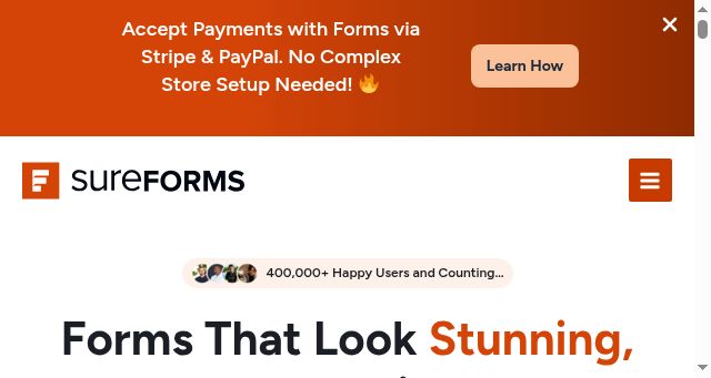 Screenshot of sureforms.com