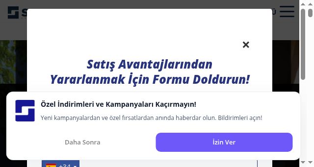 Screenshot of suryapi.com.tr