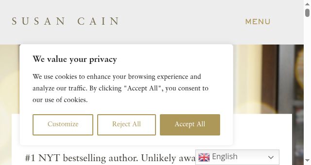 Screenshot of susancain.net