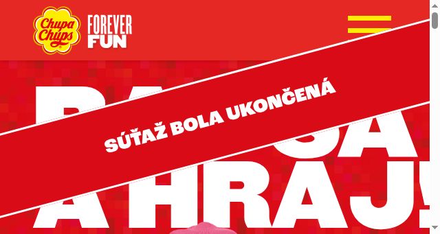 Screenshot of sutaz-chupachups.sk