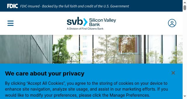 Screenshot of svb.com