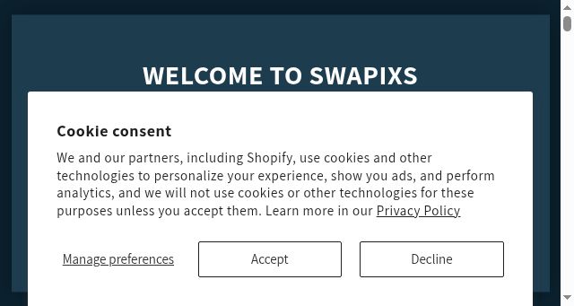 Screenshot of swapixs.com