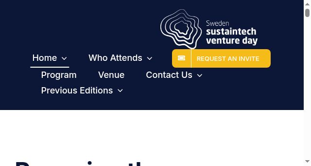 Screenshot of swedensustaintech.com