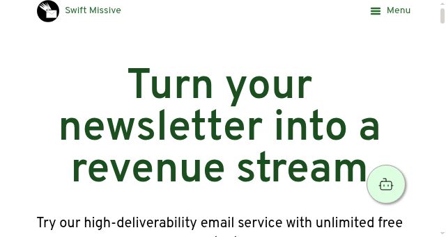 Screenshot of swiftmissive.com