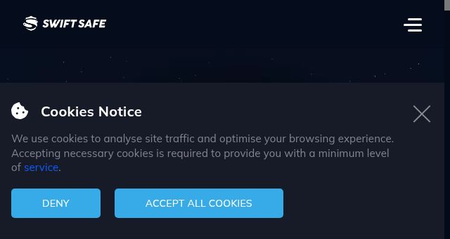 Screenshot of swiftsafe.com