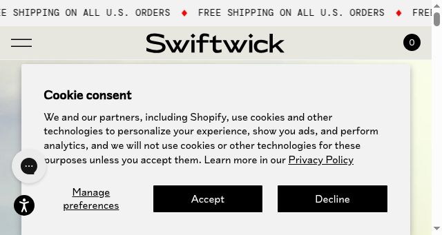 Screenshot of swiftwick.com
