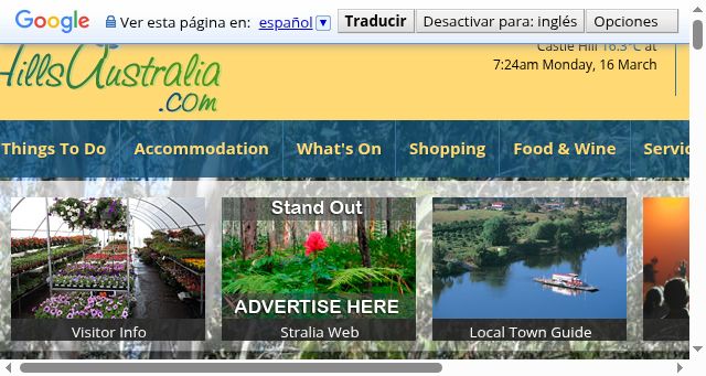 Screenshot of sydneyhillsaustralia.com.au
