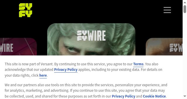 Screenshot of syfy.com