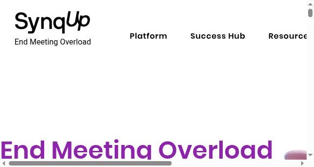 Screenshot of synq-up.com