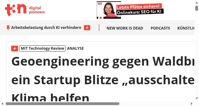 Screenshot of t3n.de