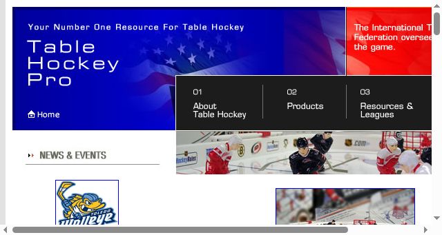 Screenshot of tablehockeypro.com