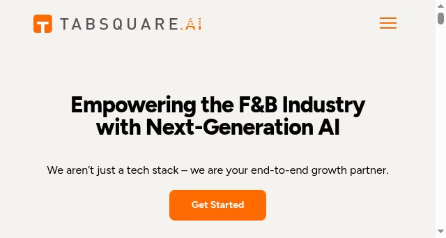 Screenshot of tabsquare.ai