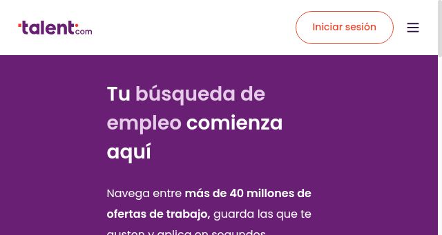 Screenshot of talent.com