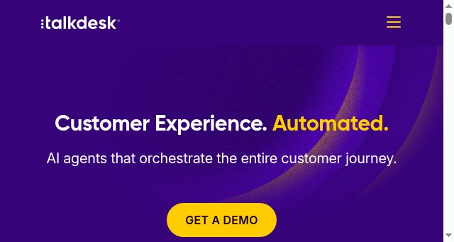 Screenshot of talkdesk.com