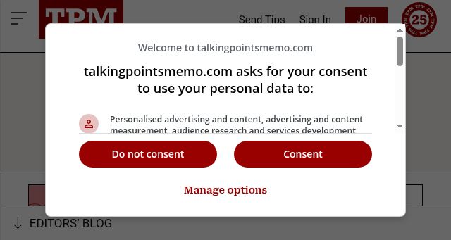 Screenshot of talkingpointsmemo.com