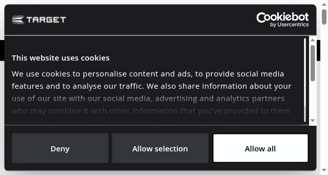 Screenshot of target-darts.co.uk