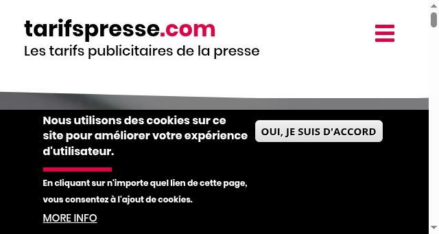 Screenshot of tarifspresse.com