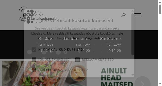 Screenshot of tartukaubamaja.ee
