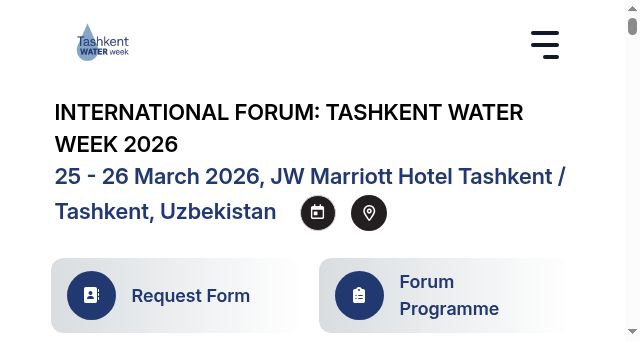 Screenshot of tashkentwaterweek.uz