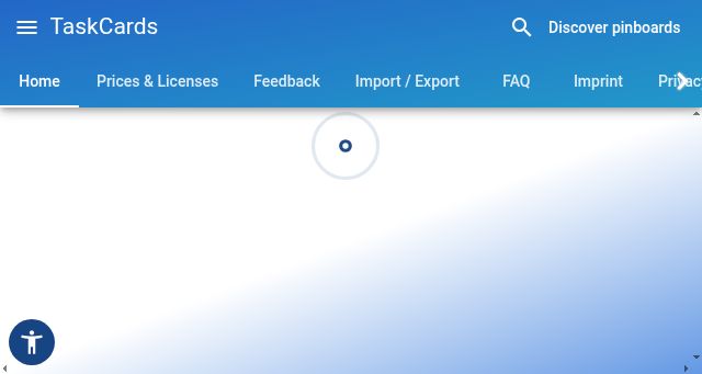 Screenshot of taskcards.de