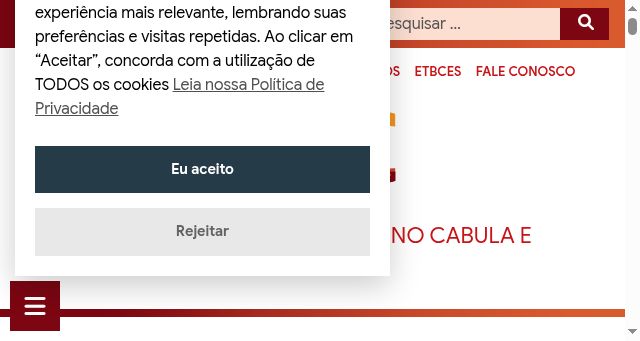 Screenshot of tbccabula.com.br