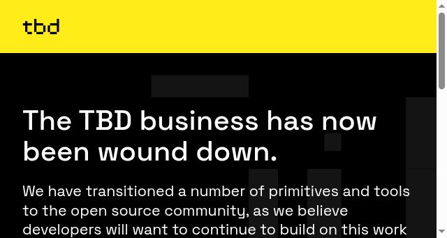 Screenshot of tbd.website