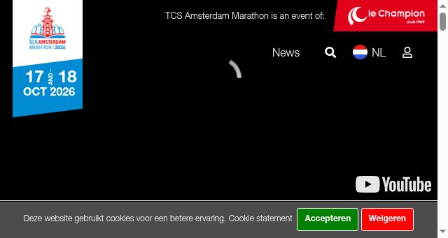 Screenshot of tcsamsterdammarathon.eu