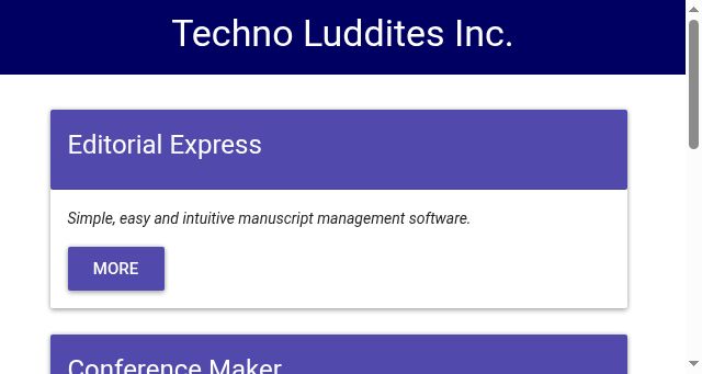 Screenshot of technoluddites.com