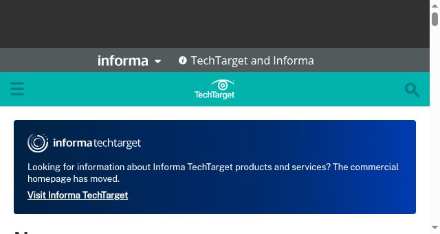 Screenshot of techtarget.com