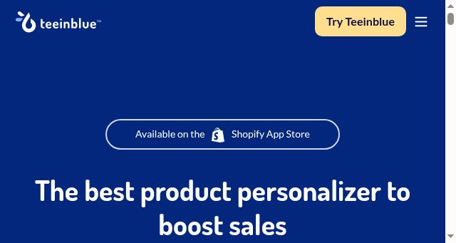 Screenshot of teeinblue.com