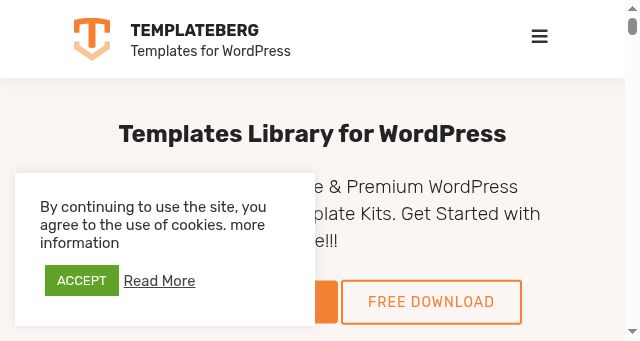 Screenshot of templateberg.com