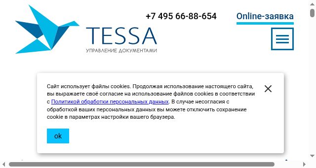 Screenshot of tessa.ru