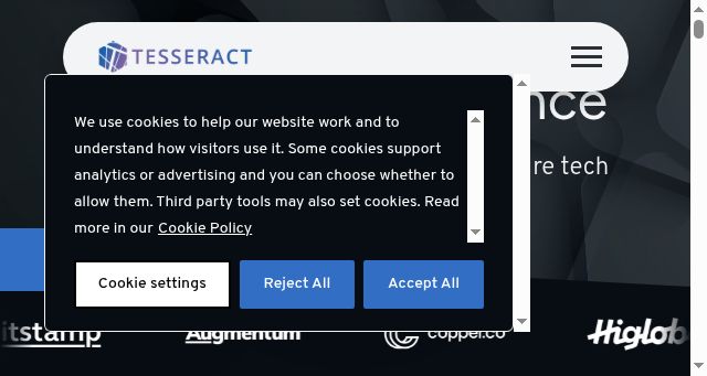 Screenshot of tesseract.fi