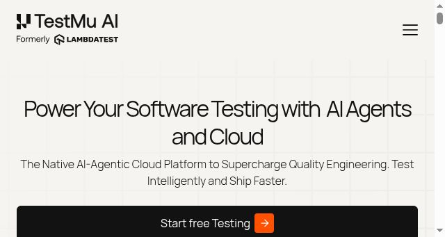Screenshot of testmuai.com