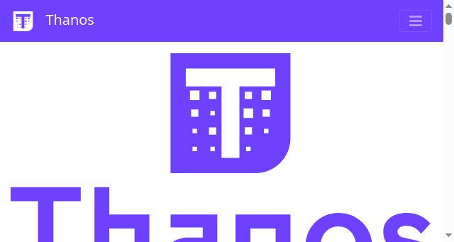 Screenshot of thanos.io