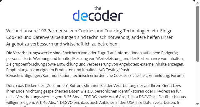 Screenshot of the-decoder.de