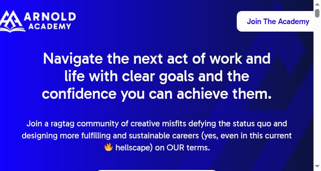 Screenshot of thearnoldacademy.com